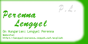 perenna lengyel business card